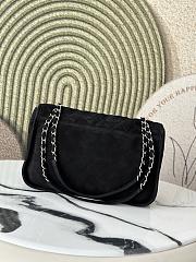 Kitlife Chanel Ultra Soft Suede Calfskin Large Natural Beauty Flap Black Bag 34x25x10cm - 2