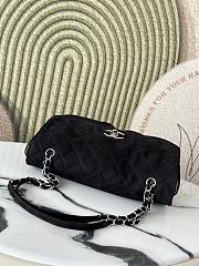 Kitlife Chanel Ultra Soft Suede Calfskin Large Natural Beauty Flap Black Bag 34x25x10cm - 5