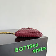 Kitlife Bottega Veneta Small Soft Vanity Dark Burgundy 843800 19x14x3cm - 5