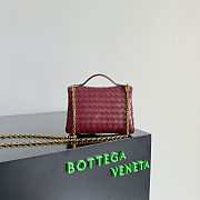 Kitlife Bottega Veneta Small Soft Vanity Dark Burgundy 843800 19x14x3cm - 3