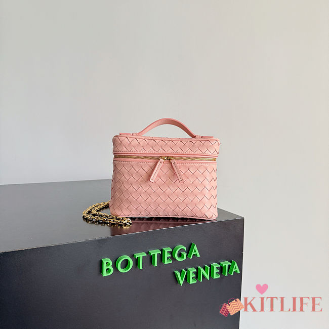 Kitlife Bottega Veneta Small Soft Vanity Pink 843800 19x14x3cm - 1