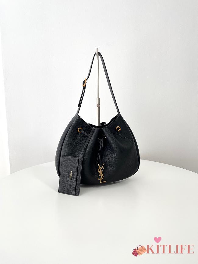 Kitlife Saint Laurent Paris VII Small Hobo Bag Black 796626 30x25x3cm - 1
