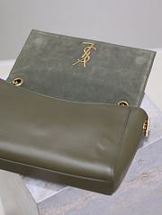 Kitlife Saint Laurent Kate Reversible Khakhi Green Suede & Calfskin Leather Shoulder Bag 553804 28.5x20x6cm - 5