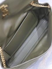 Kitlife Saint Laurent Kate Reversible Khakhi Green Suede & Calfskin Leather Shoulder Bag 553804 28.5x20x6cm - 4