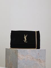 Kitlife Saint Laurent Kate Reversible Black Suede & Calfskin Leather Shoulder Bag 553804 28.5x20x6cm - 1
