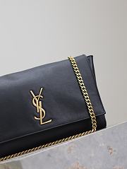 Kitlife Saint Laurent Kate Reversible Black Suede & Calfskin Leather Shoulder Bag 553804 28.5x20x6cm - 2