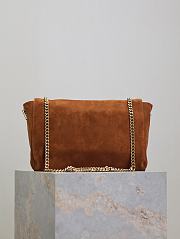 Kitlife Saint Laurent Kate Reversible Dark Brown Suede & Calfskin Leather Shoulder Bag 553804 28.5x20x6cm  - 5