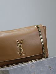 Kitlife Saint Laurent Kate Reversible Dark Brown Suede & Calfskin Leather Shoulder Bag 553804 28.5x20x6cm  - 2