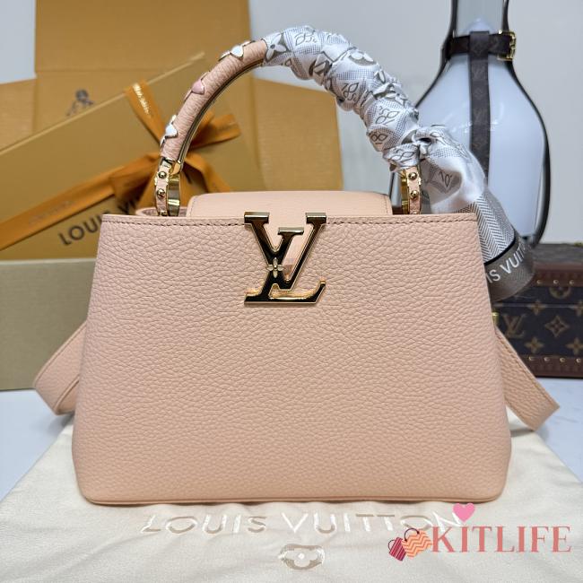 Kitlife Louis Vuitton Capucines BB Bag in Sand Taurillon Leather M14382 27x17.3x9cm  - 1