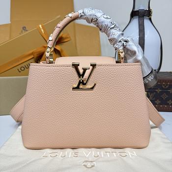 Kitlife Louis Vuitton Capucines BB Bag in Sand Taurillon Leather M14382 27x17.3x9cm 