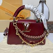 Kitlife Louis Vuitton Capucines East-West Mini Bag Grenat Red M25473 22x12x8cm - 1