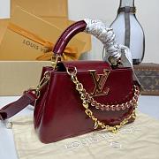 Kitlife Louis Vuitton Capucines East-West Mini Bag Grenat Red M25473 22x12x8cm - 6