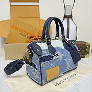 Kitlife Louis Vuitton Speedy 25 Bandoulière Bag Blue Denim M15276 25x15x15cm - 2