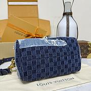 Kitlife Louis Vuitton Speedy 25 Bandoulière Bag Blue Denim M15276 25x15x15cm - 3