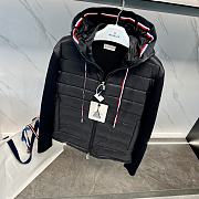 Kitlife Moncler Men Padded-panel Hooded Jacket Black  - 3