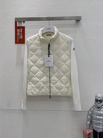 Kitlife Moncler Quilted Cardigan White