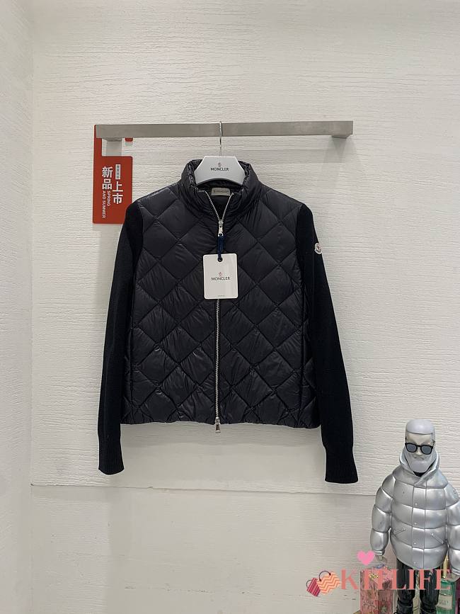 Kitlife Moncler Quilted Cardigan Black - 1