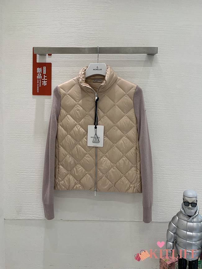 Kitlife Moncler Quilted Cardigan Beige - 1