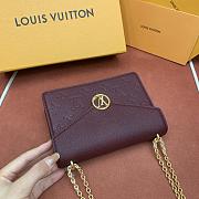 Kitlife Louis Vuitton Wallet On Chain Rosy in Burgundy M13570 19.5x13.5x6.5cm - 6