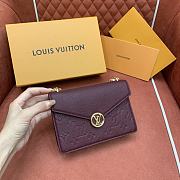 Kitlife Louis Vuitton Wallet On Chain Rosy in Burgundy M13570 19.5x13.5x6.5cm - 2