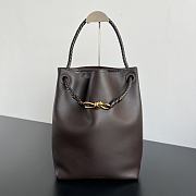 Kitlife Bottega Veneta Andiamo Bucket Dark Brown 844169 34x24x12cm  - 1