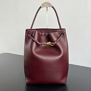 Kitlife Bottega Veneta Andiamo Bucket Burgundy 844169 34x24x12cm - 1
