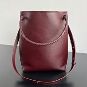 Kitlife Bottega Veneta Andiamo Bucket Burgundy 844169 34x24x12cm - 6