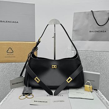 Kitlife Balenciaga Bel Air Shoulder Bag Small In Black 92876 35x10x17cm