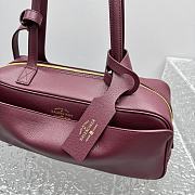 Kitlife Balenciaga Carrie Bowling Small Bag Burgundy 31x12x12cm  - 5