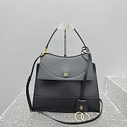 Kitlife Balenciaga Nano Flap Top Handle Bag Black 92951 28x24x12cm - 1