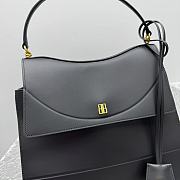 Kitlife Balenciaga Nano Flap Top Handle Bag Black 92951 28x24x12cm - 5