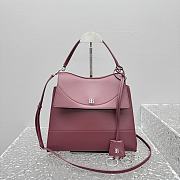 Kitlife Balenciaga Nano Flap Top Handle Bag Burgundy 92951 28x24x12cm - 1
