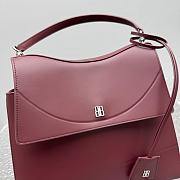 Kitlife Balenciaga Nano Flap Top Handle Bag Burgundy 92951 28x24x12cm - 5