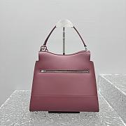 Kitlife Balenciaga Nano Flap Top Handle Bag Burgundy 92951 28x24x12cm - 4