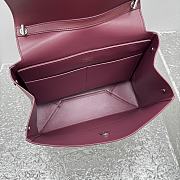 Kitlife Balenciaga Nano Flap Top Handle Bag Burgundy 92951 28x24x12cm - 2