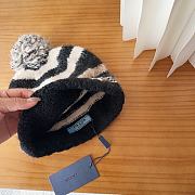 Kitlife Prada Striped Soft Wool Beanie Black - 6