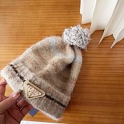 Kitlife Prada Striped Soft Wool Beanie Beige - 4