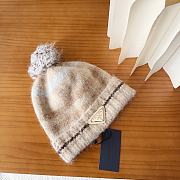 Kitlife Prada Striped Soft Wool Beanie Beige - 6