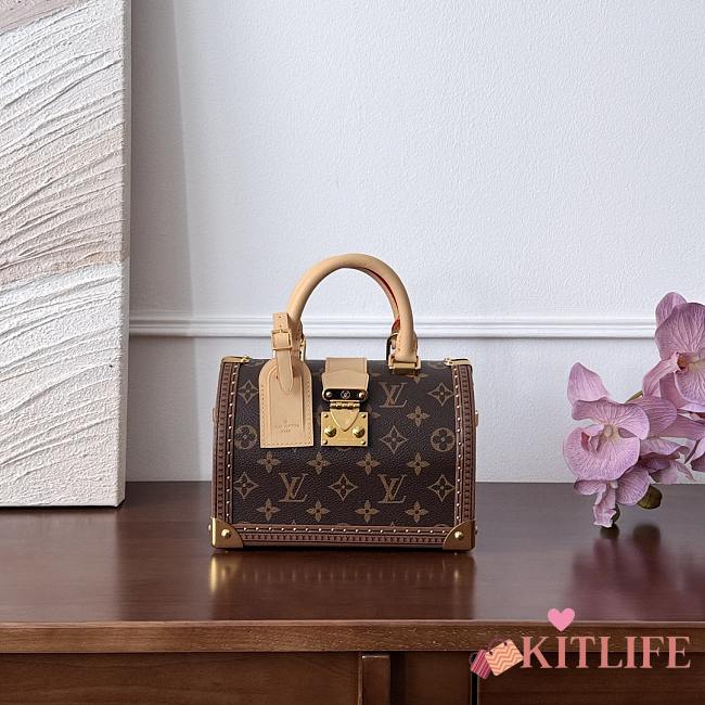 Kitlife Louis Vuitton Speedy Trunk 20 Bag Brown M11154 21x15x13cm - 1