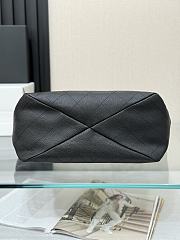 Kitlife Chanel Shopping Bag Black Grained Shiny Calfskin & Gold-Tone Metal AS5746 42x32x14cm - 6