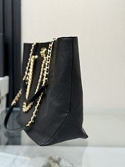 Kitlife Chanel Shopping Bag Black Grained Shiny Calfskin & Gold-Tone Metal AS5746 42x32x14cm - 5
