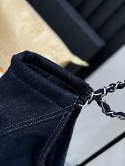 Kitlife Chanel Vintage Blue Denim Tote Bag AS2138 39x14x36cm - 6