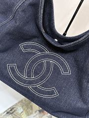 Kitlife Chanel Vintage Blue Denim Tote Bag AS2138 39x14x36cm - 2