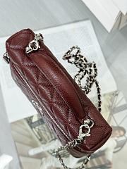 Kitlife Chanel 25B LP Star Logo Double C Vanity Bag Burgundy 19.5x17x5cm - 6