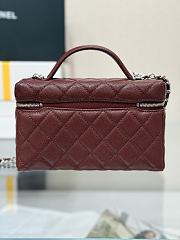 Kitlife Chanel 25B LP Star Logo Double C Vanity Bag Burgundy 19.5x17x5cm - 4