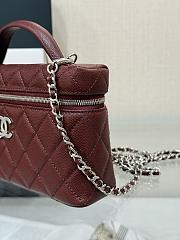 Kitlife Chanel 25B LP Star Logo Double C Vanity Bag Burgundy 19.5x17x5cm - 2