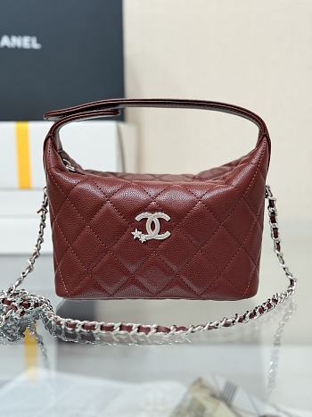 Kitlife Chanel 25B Meteor Hardware Bag Burgundy 21.5x19x7.5cm
