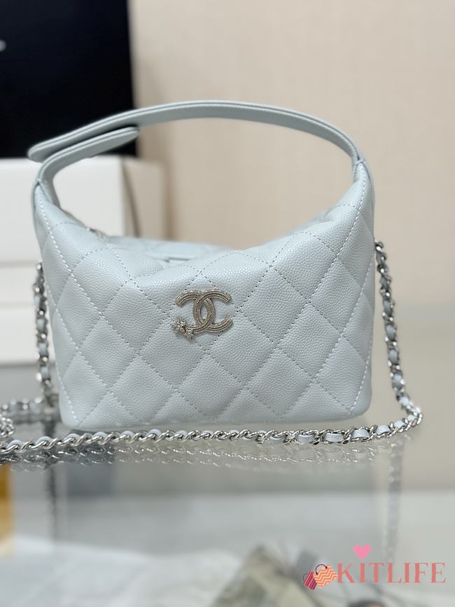 Kitlife Chanel 25B Meteor Hardware Bag Light Blue 21.5x19x7.5cm - 1