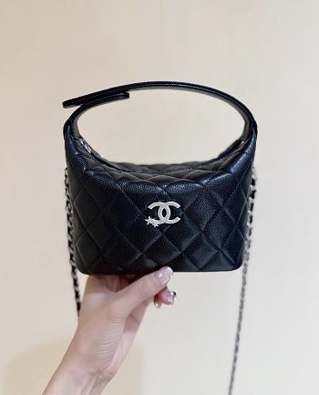 Kitlife Chanel 25B Meteor Hardware Bag Black 21.5x19x7.5cm