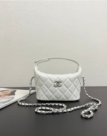 Kitlife Chanel 25B Meteor Hardware Bag White 21.5x19x7.5cm